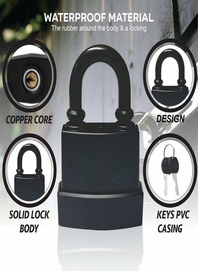 Cyrox Heavy Duty Outdoor Waterproof Padlock | Weatherproof Rust-Proof Steel Lock with Keys | High Security for Shed, Garage, Garden Gate, Door, Chain (1Pcs) (45mm(with 3 Keys)) - Image 5